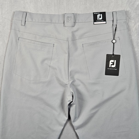 NEW FootJoy Golf Pant Mens 36x32 Gray Tour Fit Performance 5 Pocket Stretch - Picture 4 of 11